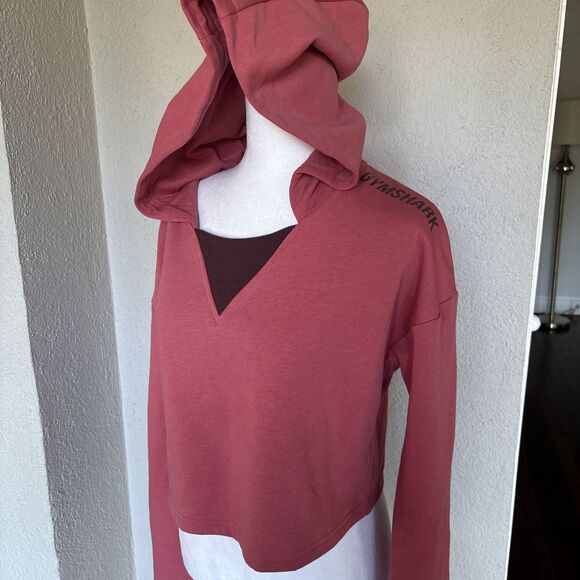 Gymshark Training Cropped Hoodie Athletic Gym Workout Womens Size S - Picture 2 of 8